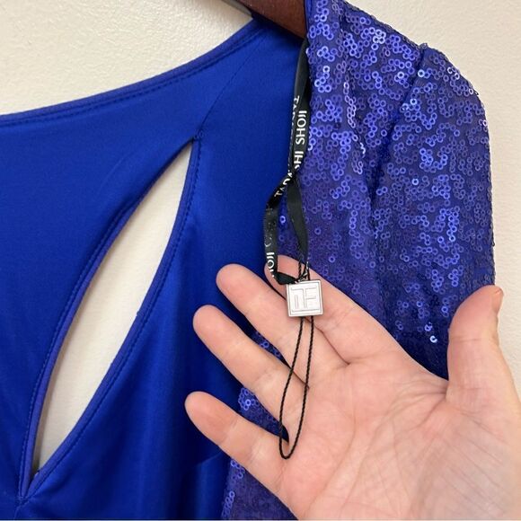 Tadashi Shoji Sousa Draped Sequin Dress Size XS - Picture 8 of 9